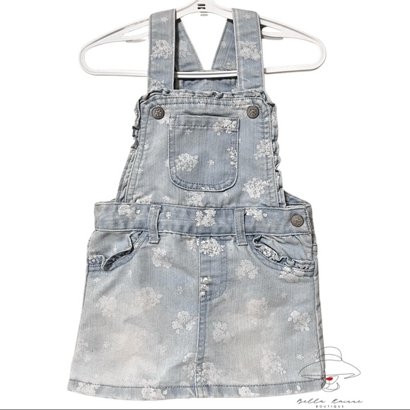 1989 PLACE Denim Over-all Dress - Picture 1 of 4